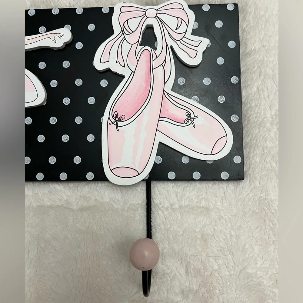 Ballet-Themed Wall Hook Decor - Pink and Black, NWOT, Excellent condition